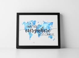 Travel Art Print World Map Art Travel Quote Wall Art Travel Etsy Travel Art Print World Map Art Wall Art Quotes