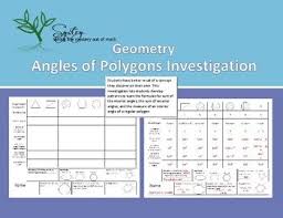 Angle Measures Of Polygons Investigation Geometry Angles Math Geometry Polygon
