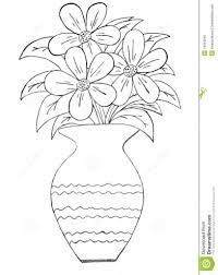 How To Draw Flowers In A Vase Home Decor Flower Drawing Flower Vase Drawing Easy Flower Drawings