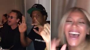 Jay-Z, Beyonce and Bono Rock Out to 'Brown Eyed Girl' During Dinner