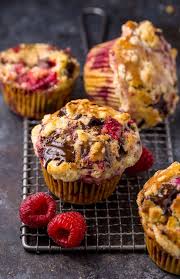 Dark Chocolate Chunk Raspberry Crumb Muffins Baker By Nature Recipe Baking Recipes Baking Desserts