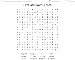 Clue search puzzles answers first aid. First Aid Wordsearch Wordmint