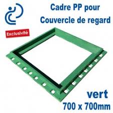 Rehausse de regard béton, 36x36x20 cm. Cadre Pvc Pour Couvercle De Regard 20x20 Gris