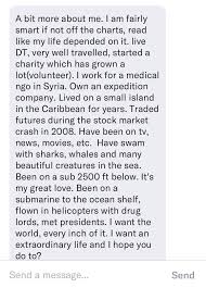 Dating online dating profile that will show that finding male profiles. Guy On Dating Site Tries To Impress Me With His First Message Iamverysmart