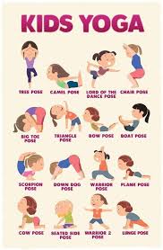Yoga Poses Chart For Kids Kids Yoga Poses Yoga Poses Chart Yoga For Kids