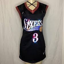 Lakers #24 kobe golden edition black mamba jersey. Sixers Jersey Dress 3 Iverson Black Etsy Jersey Dress Nba Jersey Dress Jersey Outfit