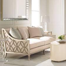 A Geometric Lattice Accent In A Silver Leaf Finish Makes My Carnaby Silver Leaf Sofa The Remarkable Piece It Is Sure Sofa Design Classic Sofa Luxury Furniture