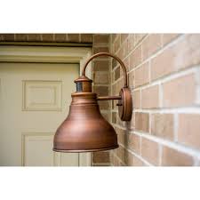 Shop Delano Rust Proof Copper Motion Sensor Dusk To Dawn Farmhouse Barn Dark Sky Outdoor Wall Light Overstock 20877005