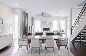 A hard surface floor built for high traffic areas Bright Light And Modern Our Fully Barked Rug Is The Perfect Match For This Dining Room S Open Flo Open Dining Room Dining Room Inspiration Interior Styling