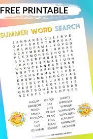 Summer word search puzzles are a really fun way to keep little brains active. Free Summer Word Search Printable