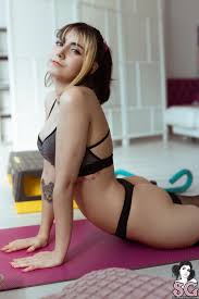 Monokichan, dyed hair, brunette, looking at viewer, women, model, women  indoors, ass, Suicide Girls, tattoo, portrait display, sports bra, panties,  brown eyes, eyeliner, yoga, bokeh | 1792x2688 Wallpaper - wallhaven.cc