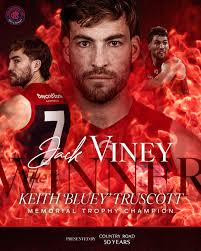 For the second time in his career, Jack Viney is a Keith 'Bluey' Truscott  winner. 🏆 Congratulations, Vines. ❤️💙 #DemonSpirit