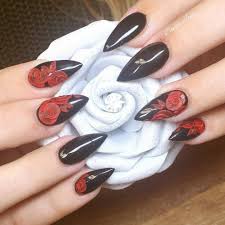 Acrylic nail paints are a mixture of liquid monomer and powder polymer. The Nail Shack Pinterest Inspired Black And Rose Infills Acrylicnails 3droses Naildesign Nailart Nailpro Nailsoftheday Blacknails Naillove Donnajonesnailtechnician Thenailshacktorpoint