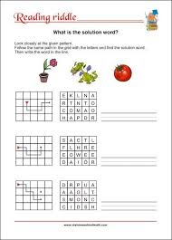 Reading Riddle Find The Solution Word Free Printable Worksheet Pre Writing Activities Printables Free Kids Worksheets