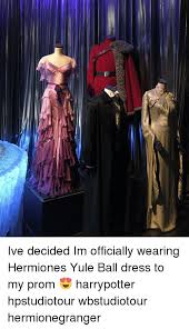 The yule ball was a formal christmas celebration, which was held for students of wizarding schools who participated in the triwizard tournament, on the 25 december.12 1 1994 yule ball 1.1 preparation 1.2 the ball 2 notable participants 3 behind the scenes 4 appearances 5 notes and references 1994 was the first time in centuries that the triwizard tournament, and thus the yule ball, was held. Ive Decided Im Officially Wearing Hermiones Yule Ball Dress To My Prom Harrypotter Hpstudiotour Wbstudiotour Hermionegranger Hermione Meme On Me Me