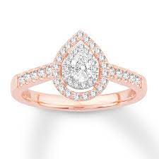 Maybe you would like to learn more about one of these? Pear Shaped Diamond Engagement Ring 1 2 Ct Tw 14k Rose Gold Kay