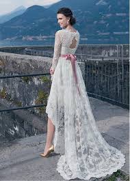 Dresses Formal Gowns Picture More Detailed Picture About Boho Style Lace Long Sleeve Wedding Dresses High Low Asymmetrical Wedding Dress Hi Low Wedding Dress