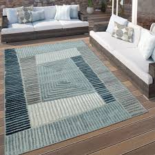 In Outdoor Teppich Geometrisch Turkis Grau Teppich Geometrisch Terrassen Teppiche Teppich