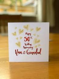 You can make edits, change colors and design. Golden 50th Wedding Anniversary Cards Decorque Cards