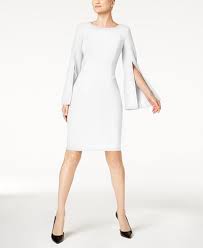 Calvin Klein Split Bell Sleeve Scuba Dress Dresses Incredible Clothing Cocktail Dress Lace