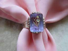 Victorian 10k Rose Gold Rose Of Sharon Ring Civil War Era Victorian Rings Victorian Jewelry Heart Jewelry