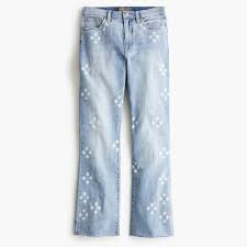 Point Sur Kickout Crop Jean In Light Indigo Dot Women Demi Boot J Crew Clothes Pants For Women Clothes For Women