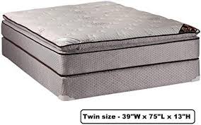 Buy Spinal Dream Plush Pillow Top Eurotop Twin 39 X75 X12 Mattress Set Bed Frame Included Sleep System Enh In 2020 Mattress Sets Plush Pillows Twin Mattress Size