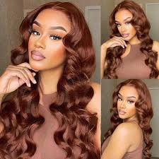 Amazon.com : Auburn Brown Bundles Reddish Brown Body Wave Human Hair 3  Bundles 28 30 32 inch Color 33 Human Hair Bundles Brown Body Wave Bundles  Copper Red Bundles Remy Hair Extensions : Beauty & Personal Care