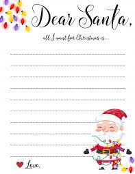 Fold on the dotted lines. Dear Santa Letter Free Printable Downloads