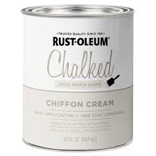 Chalk paint is still my absolute favorite. Chiffon Cream Rust Oleum Chalked Ultra Matte Paint 32 Oz Quart Walmart Com Walmart Com