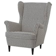 Strandmon Ohrensessel Vibberbo Schwarz Beige Ikea Deutschland Wing Chair Ikea Wingback Chair Fabric Armchairs