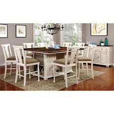 It will make you easily spot the. Furniture Of America Hendrix Solid Wood Counter Height Dining Table In White Idf 3199wc Pt