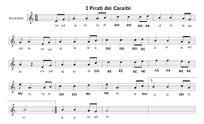 5 canzoni molto facili per i bambini da imparare al pianoforte 1. Musica E Spartiti Gratis Per Flauto Dolce I Pirati Dei Caraibi Pirati Dei Caraibi Caraibi Spartiti Per Flauto