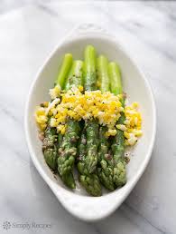 Asparagus Mimosa With Hard Boiled Eggs And Capers Recipe Simplyrecipes Com Recipe Vinaigrette Recipes Asparagus Veggie Dishes