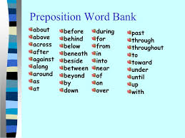 Literary extremely clear and easy to understand. Using Prepositions Words That Link A Noun Or A Pronoun To Another Word In The Sentence Prepositions Help A Reader Or Listener Understand The Relationship Ppt Video Online Download