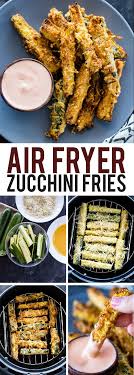 Air Fryer Zucchini Fries Low Carb Keto Gimme Delicious Air Fryer Dinner Recipes Air Fryer Recipes Easy Recipes