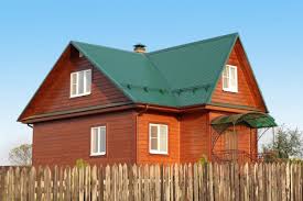 Maybe you would like to learn more about one of these? Wooden House Under Green Metal Roof With White Plastic Windows With Jalousie Stock Images Page Everypixel