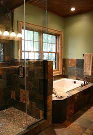 Adding style and sophistication to small spaces, onyx slate is a perfect choice for modern bathroom. Sheila Crum Crumfive Profile Pinterest