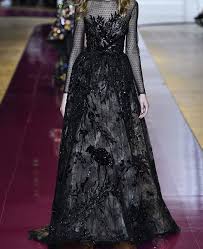 أجمل موديلات الفساتين السوداء في أسبوع الأزياء في باريس 2016 gowns dresses fashion