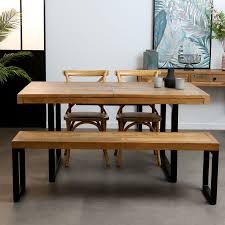 Table A Manger Extensible Bois Recycle 160 200 Cm Brisbane Meuble Salle A Manger Table A Manger Table Salle A Manger