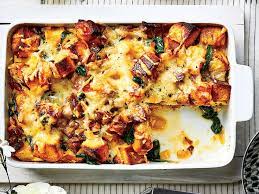 Caramelized Onion Spinach And Pork Strata Recipe Recipe Strata Recipes Caramelized Onions Leftover Pork Chops