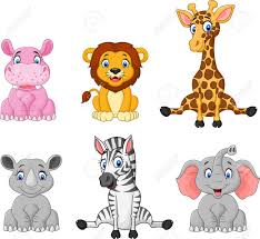 Vector Illustration Of Wild Animal Cartoon Collection Set Cartoon Animals Animals Wild Cute Animal Drawings