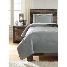 Comforters keep you warm and cozy. Q761013f Ashley Furniture Massey Gray Black Full Comforter Set