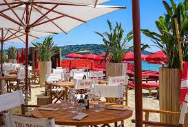 Dress up your garden tables with this perfect tiki umbrella your taste for polynesian flare will be satisfied with this authentic looking raffia umbrella shield yourself from the summer sun and enjoy. Restaurant Tiki Beach Restaurant Tiki Beach Ramatuelle