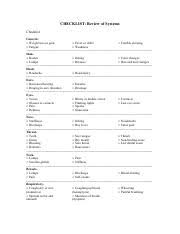 Image result for Review of Systems