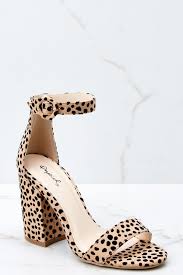 Staying indoors shouldn't impact your fashion. Chic Leopard Sandals Under 100 A Mix Of Min Ankle Strap Heels Cheetah Print Heels Heels