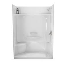 The bath is one of those permanent fixtures in every home that sees daily use and should always be reliable. Maax Essence 60l X 30w X 80h Rectangular Alcove Shower Stall 4 Piece Shower Stall With Lef The Home Depo In 2021 Shower Stall Shower Kits Fiberglass Shower Stalls