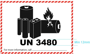 Lithium battery forbidden markings follows dots hm 224c requirements for when transporting batteries is not permitted. Lithium Battery Label Update 2019 Hibiscus Plc Buy Directly Online