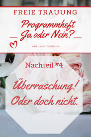 Programmheft Fur Die Freie Trauung Ja Oder Nein Programm Trauspruch Furbitten