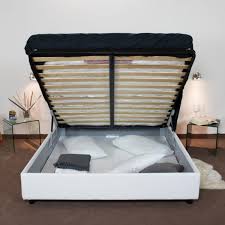 15, 25, 32 o 40 cm. Letto Contenitore Moderno Matrimoniale Senza Testiera In Similpelle